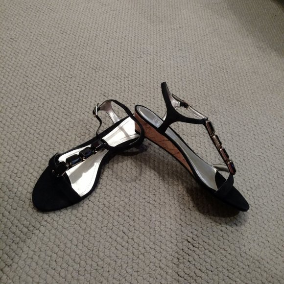 "HOST PICK" - NWOT - Black Jeweled Sandals by Alex Marie Sz 8.5 - Picture 12 of 14